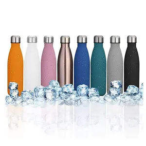 Kola şekli paslanmaz çelik su şişesi yalıtımlı seyahat spor su şişesi çift duvar vakum içme suyu şişesi termos