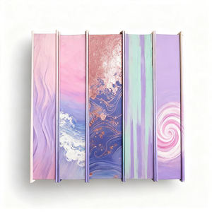 Talep üzerine kitap baskı ciltli mor folyo Stenciled boyalı püskürtülür kenarları moda Vintage roman kitap - Product Image 5