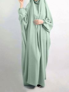 Abaya Larga de Lana Tejida para Mujer, Mangas Largas, Ropa Musulmana Islámica, Hiyab Casual - Product Image 5