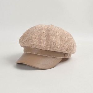 2024 New Autumn Winter British Versatile Tweed Fashion Beret Women Lady Tweed Casual Newsboy <b>Hat</b> - Product Image 5