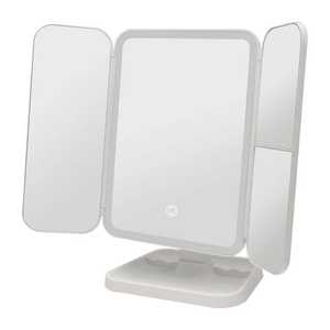 HQ Mixed Proc Discount 3 Color <b>Light</b> Touch Control Tri Fold USB Rechargeable Angle Adjustable <b>MakeUp</b> <b>Mirror</b> With LED <b>Light</b> - Product Image 1