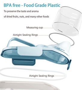 Bpa-free nhựa ngũ cốc Dispenser <span class=keywords><strong>container</strong></span> rõ ràng nhà bếp khô thực phẩm <span class=keywords><strong>container</strong></span> lưu trữ kín hạt <span class=keywords><strong>container</strong></span> với đo cup - Product Image 3