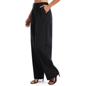 Pantalones de Vestir de Pierna Ancha para Mujer, Cintura Alta, Elásticos, con Bolsillos, Antiarrugas, Estilo Casual - Product Image 3