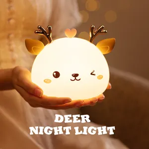 Lampada da notte per bambini con luce notturna in silicone fawn deer