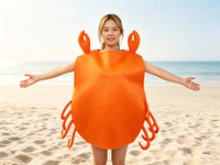 Costume de personnage sur le thème des fruits et légumes, crabe, hamburger, hot-dog, pour fête de carnaval d'Halloween, personnalisé, pour jeu de rôle
