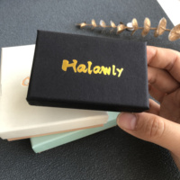 Boîte à bijoux en carton avec tiroir coulissant, collier, boucle d'oreille, bracelet, bague, emballage en papier cadeau personnalisé, avec logo