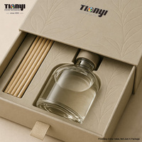 Boîte à tiroir rigide personnalisée pour l'emballage de bougies parfumées, papier spécial texturé en relief, boîte cadeau pour bougies