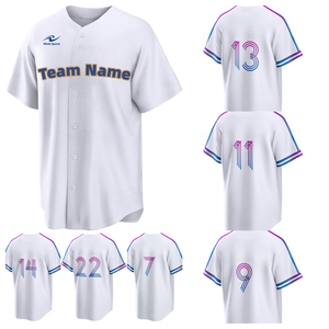 เสื้อเบสบอลทีมชาติอเมริกาสีขาวแบบเย็บติดกันราคาประหยัดสำหรับผู้เล่น ปี 2026 รุ่น <span class=keywords><strong>New</strong></span> <span class=keywords><strong>City</strong></span> # 7 # 13 # 9 # 11 # 14 # 22 ไลท์ คัสตอม - Product Image 1