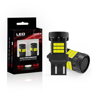 Lanseko BRS T20 7443 W21/5W CANBUS lỗi miễn phí dẫn bóng đèn 3000LM phanh tín hiệu đảo ngược đèn không có siêu flash được xây dựng trong điện trở - Product Image 1