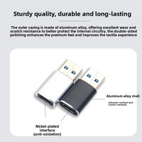 Adaptador USB 3.0 de Alta Velocidad de 5 Gbps, Macho a Hembra Tipo C, Conector USB C para Laptop, para Carga y Transferencia de Datos