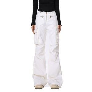 Pantaloni da donna in cotone svasato stile sportivo personalizzati all'ingrosso per donna Y2k pantaloni <span class=keywords><strong>Cargo</strong></span> larghi - Product Image 4