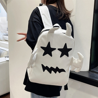 Sac à dos personnalisé en cuir PU vintage mignon monstre fantôme Halloween diable Sac à dos en peluche 3D personnage de dessin animé