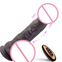 Elektrischer Realistischer Silikon-Dildo-Massager mit Kabelloser Fernbedienung, Heizfunktion, Starker Saugbasis, USB-Aufladbar, Mehrstufige Vibration