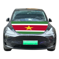 Vente en gros 120x150cm Couverture de capot moteur de voiture durable Résistant à l'usure Drapeau du Suriname Techniques d'impression numérique pour les graphiques