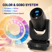 260W 9R LED Beam Moving Head Light mit Doppelprisma, DMX512, elektronischer Fokussierung für Disco, Bühne, Club und Party