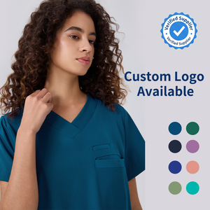 Ensemble de tenues médicales unisexe en tissu dobby extensible, comprenant un pantalon droit épais, une veste et un pantalon à manches courtes, pour médecins et infirmières - Product Image 6