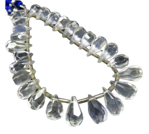 Gems Valley Granate Transparente en Forma de Lágrima, Piedras Preciosas Sueltas de 10-15 mm, Cuentas Facetadas Naturales, Hilo de 8 Pulgadas para Collar, Diámetro del Orificio Indiana - Product Image 1