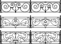 Escalier/centre commercial traditionnels supérieurs de balcon de conception de garde-corps en fer forgé italien Application balustrade incurvée fiable de balcon en fer forgé