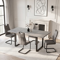 Chaise de restaurant rembourrée grise, chaise de cuisine, fabricant de chaises minimalistes en tissu, chaise cantilever pour salle à manger, pour l'ameublement commercial