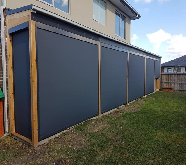External Sun Shade Alfresco Pvc Transparent Outside Ziptrack Patio Outdoor Blinds Motorized Roller Windproof