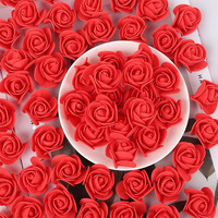 Têtes de roses en mousse PE miniatures de 3,5 cm, très demandées, pour décorations de gâteaux de la Saint-Valentin et fournitures de décoration de fêtes de mariage