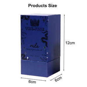 Boîte d'emballage personnalisée en carton pour cosmétiques, <span class=keywords><strong>de</strong></span> 10 unités, boîte d'emballage, simple, pour huiles essentielles avec rainure éponge/EVA - Product Image 5