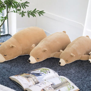 Peluche de Oso de Dibujos Animados Unisex, Suave, Relleno de Algodón PP, Almohada Larga, Forro de Malla, Alivio del Estrés, 14+ Años, Fiestas - Product Image 3