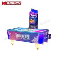 Table de hockey sur air Marwey pour usage intérieur, à monnayeur, commerciale, multi-balles, pour 4 joueurs, machine de jeu en anglais, à vendre