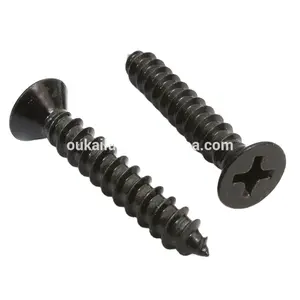 Black Phosphated Coarse Fine Thread Bugle Head #6 #8 CSK Phillips Self Tapping Screw