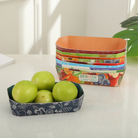 Toowin OEM/ODM Vente en gros emballage de fruits plateau de bateau en papier fraise raisin cerises nourriture garder frais boîte en papier plateaux sans couvercle