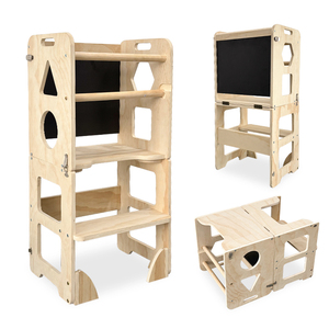 Torre <span class=keywords><strong>de</strong></span> aprendizaje infantil <span class=keywords><strong>de</strong></span> madera plegable, ajustable y ecológica, taburete para niños pequeños, caballete <span class=keywords><strong>de</strong></span> dibujo, escritorio, muebles para el hogar - Product Image 6