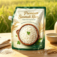 Pochette à bec verseur personnalisée, finition brillante, étanche, de qualité alimentaire, en PE écologique pour le stockage de la farine et du riz