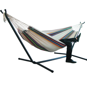 Hamac léger <span class=keywords><strong>en</strong></span> coton <span class=keywords><strong>arc</strong></span>-<span class=keywords><strong>en</strong></span>-<span class=keywords><strong>ciel</strong></span> pour l'extérieur, portable, <span class=keywords><strong>en</strong></span> tissu nylon, pour le <span class=keywords><strong>camping</strong></span> et la randonnée - Product Image 6