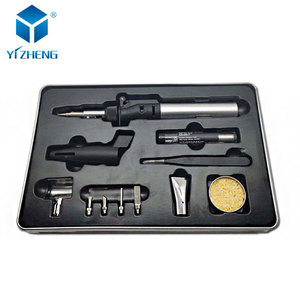 Kit de <span class=keywords><strong>fer</strong></span> à <span class=keywords><strong>souder</strong></span> au gaz butane sans fil 4 en 1 réglable en aluminium et laiton YZ-212, micro-soudeuse, torche thermique, pistolet à chaleur - Product Image 1