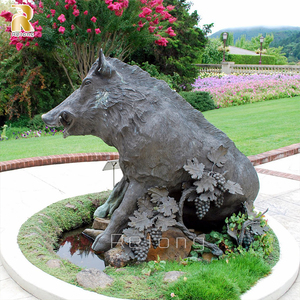 Décoration extérieure sculptée <span class=keywords><strong>à</strong></span> la main Sculpture animale en métal personnalisée Statue de <span class=keywords><strong>sanglier</strong></span> en bronze - Product Image 6