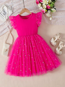 2025 nouveau été sans manches enfant en bas âge robe enfants bébé fille <span class=keywords><strong>Tutu</strong></span> tenues décontractées points enfants vêtements - Product Image 3