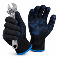 Gants de travail en PVC à points, CVC, respirants, lavables, réutilisables, antidérapants, sans latex, codés par couleur, pour la logistique, fabriqués au Vietnam