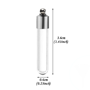 Mall liontin abu botol parfum kaca bening, liontin kristal tetesan air dengan sekrup, bandul abu tulang, abu manusia/Hewan Peliharaan - Product Image 2