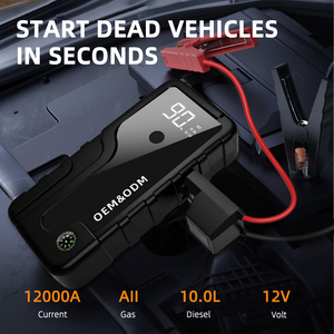 Démarreur <span class=keywords><strong>de</strong></span> <span class=keywords><strong>voiture</strong></span> portable OEM/ODM avec démarreur <span class=keywords><strong>de</strong></span> saut pour <span class=keywords><strong>voiture</strong></span>, camion, moto 600A 6400mAh <span class=keywords><strong>Batterie</strong></span> <span class=keywords><strong>de</strong></span> suralimentation ABS anti-feu avec Power Bank - Product Image 2