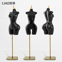 Maniquí de Lencería Femenina Curvy de Talla Grande, Torso de Plástico ABS con Base Ajustable, Postura de Pie, para Exhibición en Escaparates de Tiendas de Moda, Ropa Interior