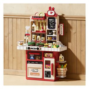 Juego de Cocina de Juguete de Plástico para Niños, con Estufa, Refrigerador, Estante de Almacenamiento, para Estimular la Imaginación y el Placer en Interiores - Product Image 3