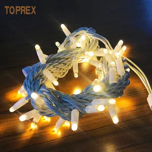 Toprex装飾クリスマスライト屋外ip65装飾200 ledゴム妖精ストリングライト