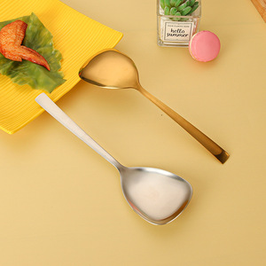 Cuchara para Servir de Acero Inoxidable 304 con Cabeza Cuadrada, Cuchara Grande para Arroz para Buffet, Hotel, Restaurante, Cantina, Utensilio para Catering - Product Image 4