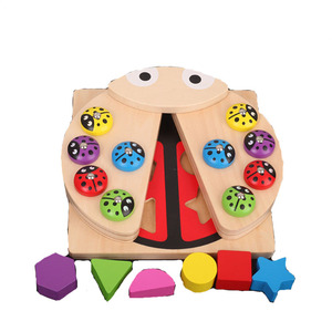 Jouets <span class=keywords><strong>de</strong></span> pêche magnétiques <span class=keywords><strong>en</strong></span> <span class=keywords><strong>bois</strong></span> pour enfants Montessori, animaux mignons, coccinelle, <span class=keywords><strong>jeu</strong></span> <span class=keywords><strong>de</strong></span> puzzle <span class=keywords><strong>en</strong></span> <span class=keywords><strong>bois</strong></span> pour la cognition géométrique - Product Image 4