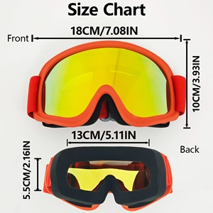 Masque de ski double couche anti-buée, tendance, avec logo personnalisé, anti-sable, protection UV améliorée, verres interchangeables pour l'extérieur - Product Image 5