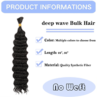 Cheveux en vrac Deep Wave sans trame pour tresses et extensions de tresses bohèmes