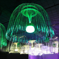 Lampe à projection d'étoiles à fibres optiques grand format - Plafonnier blanc chaud avec plus de 1000 extrémités de fibres optiques, fibre optique plastique classée IP65