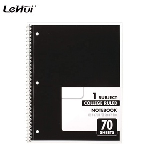 Cuadernos Espirales Lehui Stationery School de 10 1/2 <span class=keywords><strong>X</strong></span> 7 1/2 Pulgadas, 1 Materia, 70 Hojas, Rayados, con Colores Surtidos - Product Image 1