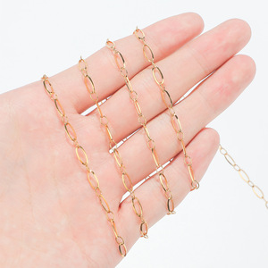Cadena de oro de acero inoxidable con eslabones ovalados de 1 mm, accesorio para la fabricación de joyería DIY, para collar, pulsera, uso diario unisex. - Product Image 4