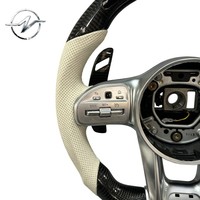 Volante Deportivo de Lujo Personalizado con Pantalla LED de 4 Brazos de Fibra de Carbono para Mercedes-Benz Clase C (W205) W212 W213 W205 W247